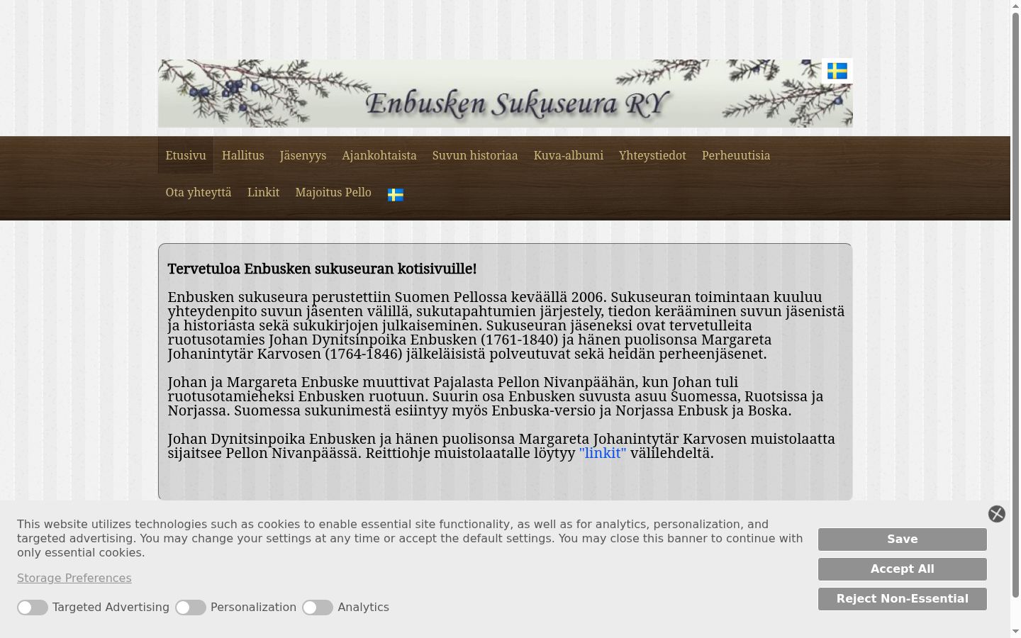 Screenshot des Einwilligungsbanners vor jeglicher Interaktion