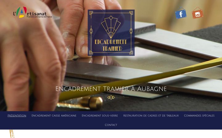 Snímek obrazovky encadrement-tramier.fr