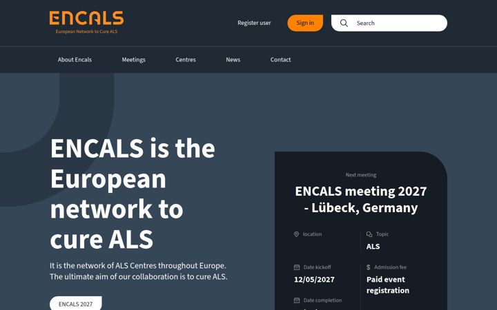 Screenshot von encals.eu