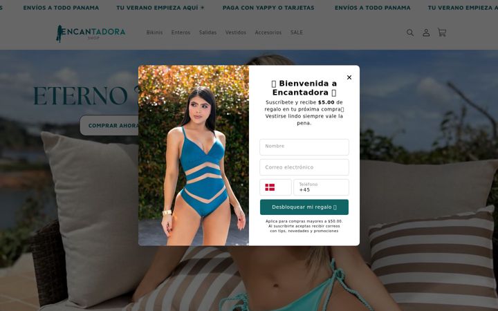 Screenshot of encantadorashop.com