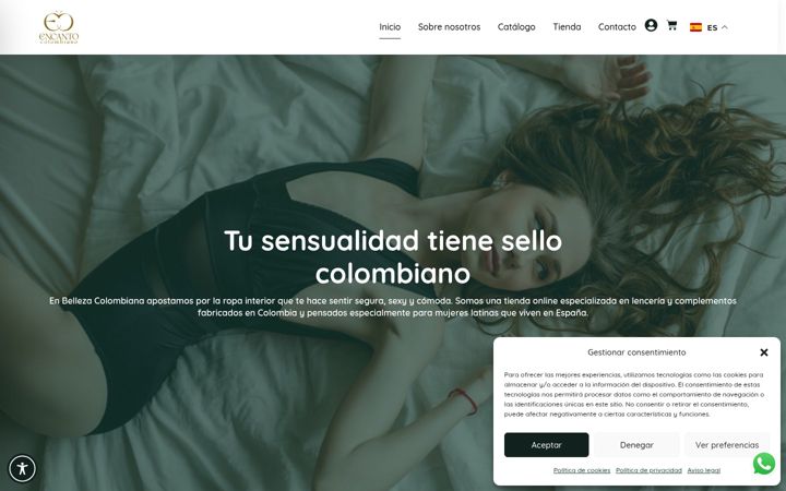 Screenshot of encanto-colombiano.com