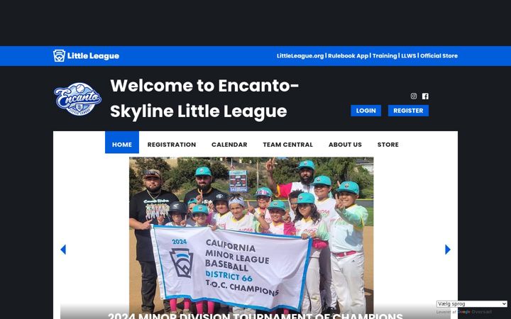 Captura de ecrã de encantolittleleague.org