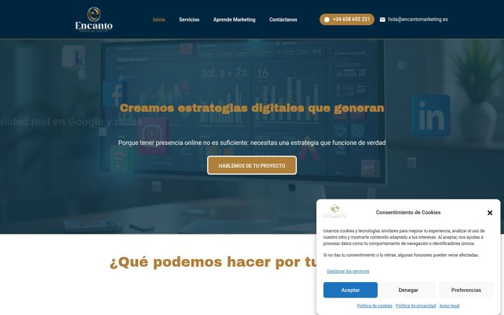 Ekraanipilt saidist encantomarketing.es