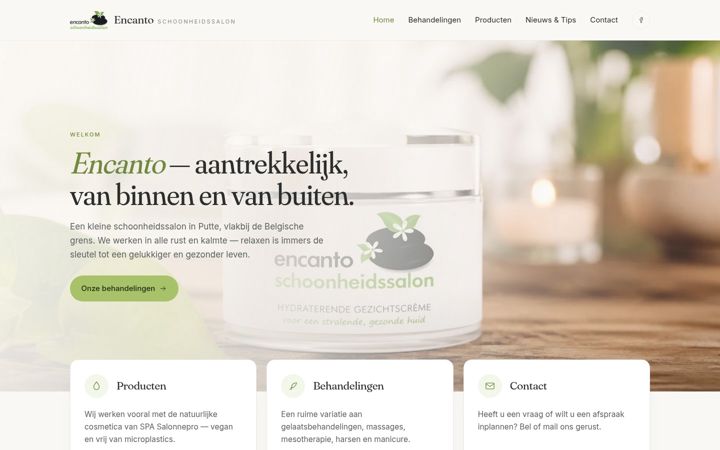 Snímek obrazovky encantoschoonheidssalon.nl