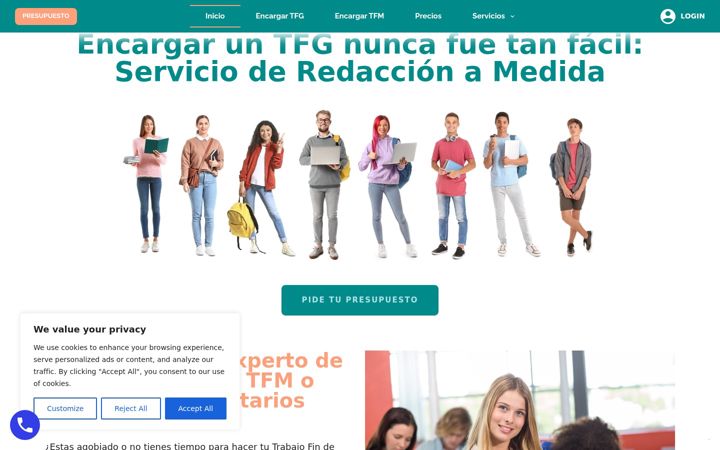 Screenshot of encargartfg.com