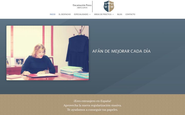 Kuvakaappaus sivustosta encarnacionpereaabogados.es