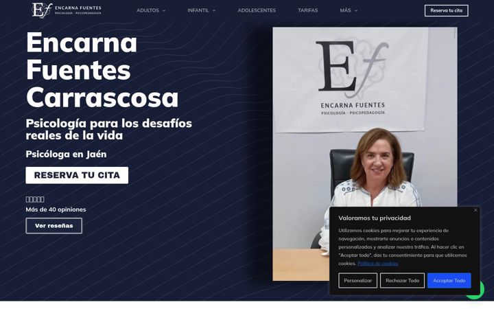 Screenshot of encarnafuentespsicologia.com