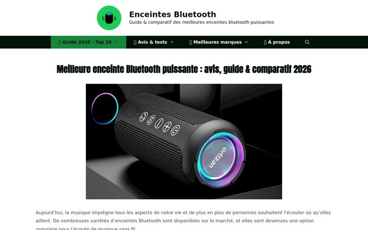 Screenshot of enceintesbluetooth.com