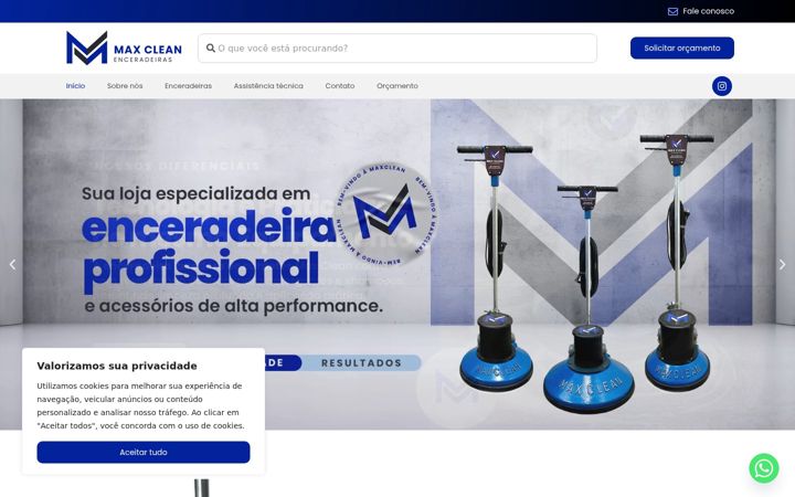 Capture d'écran de enceradeirasmaxclean.com.br