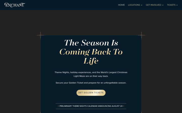 Screenshot of enchantchristmas.com