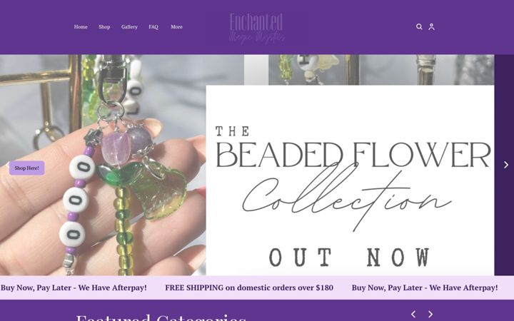 Screenshot of enchantedmagicmystics.com