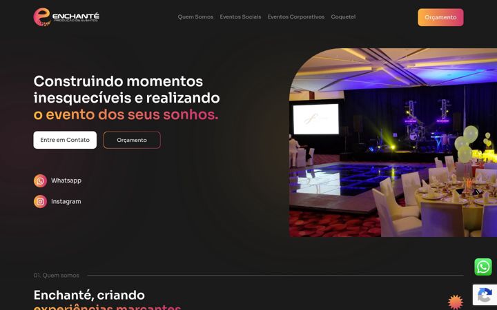 Capture d'écran de enchanteeventos.com.br