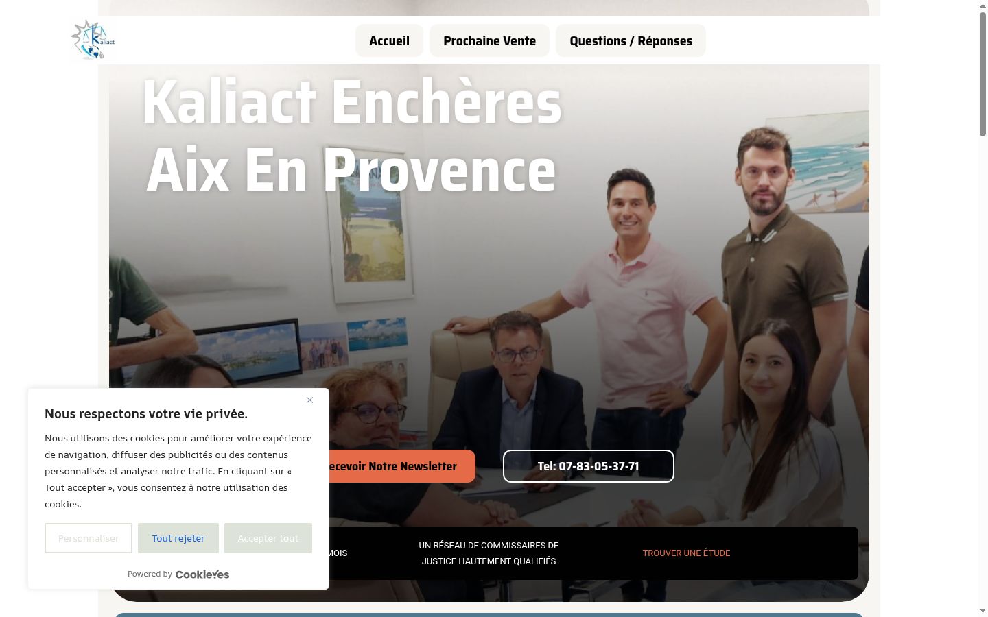 Screenshot tal-banner tal-kunsens muri qabel kwalunkwe interazzjoni