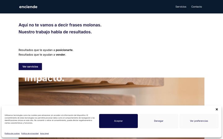 Screenshot of enciende.digital