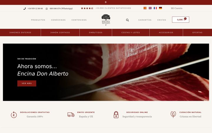 Screenshot of encinadonalberto.com