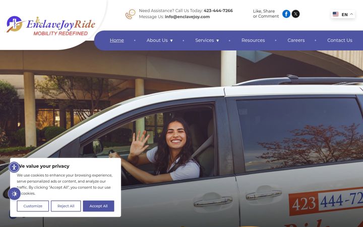 Screenshot of enclavejoy.com