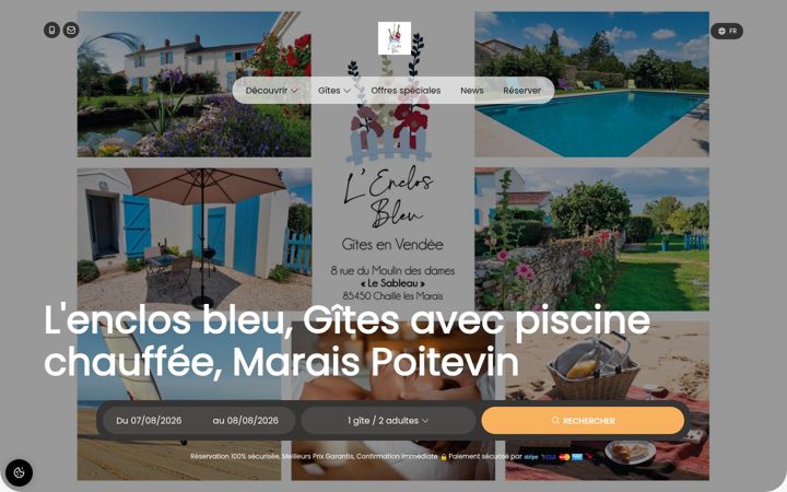Screenshot of enclos-bleu.com