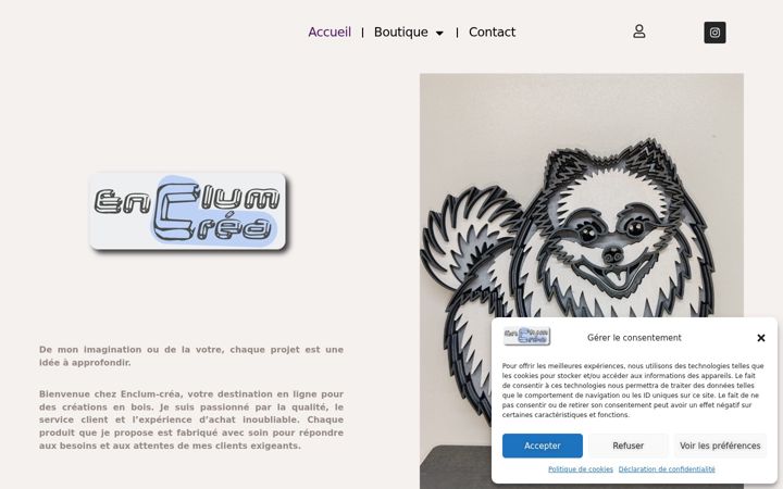 Snímek obrazovky enclum-crea.fr
