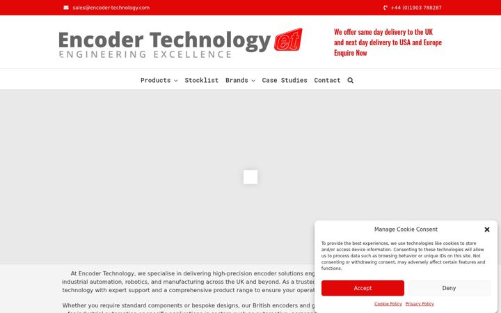 Screenshot of encoder-technology.com