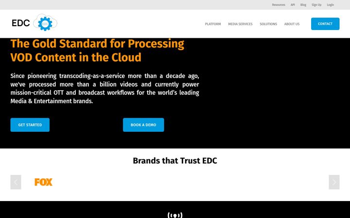 Kuvakaappaus sivustosta encoding.com