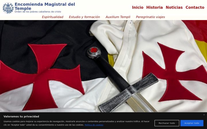 Captura de pantalla de encomiendamagistraldeltemple.org