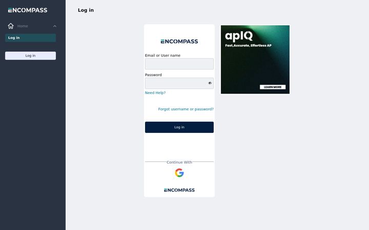 Screenshot of encompass8.com