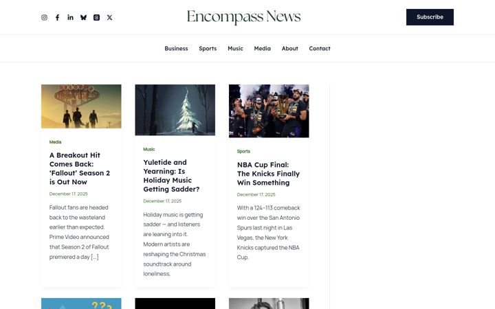 Skærmbillede af encompassnews.co