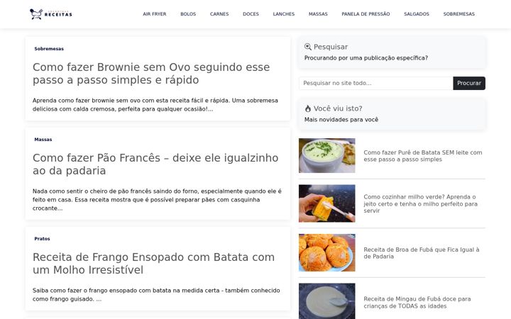 Capture d'écran de encontrarreceitas.com.br