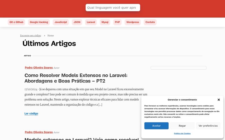 Capture d'écran de encontreseucodigo.com.br