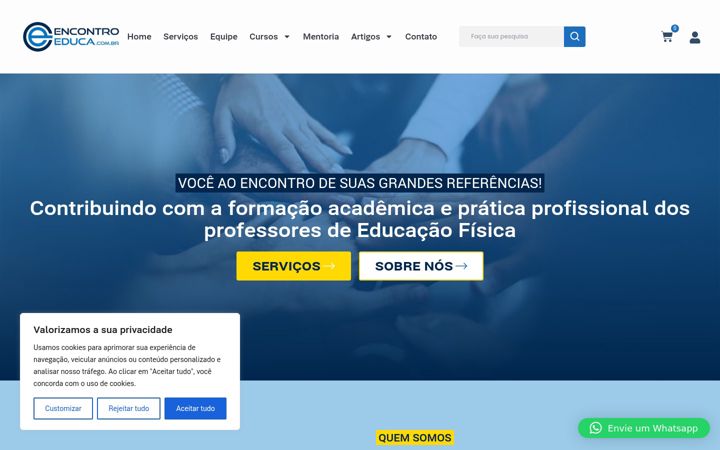 Captura de pantalla de encontroeduca.com.br