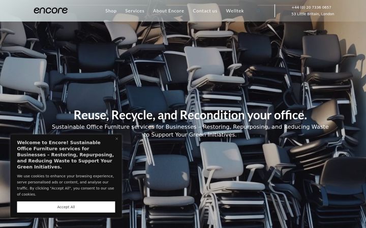Screenshot ta' encorebydesign.co.uk
