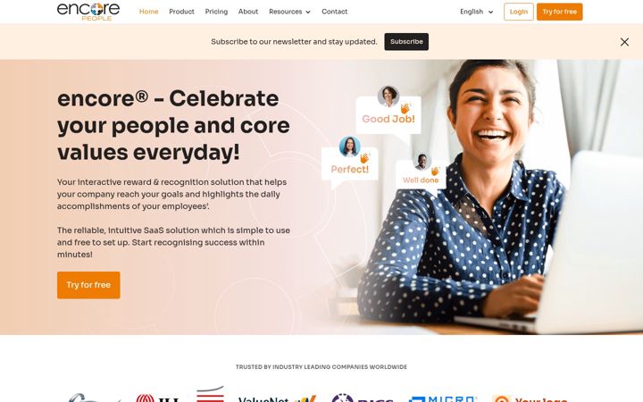 Screenshot of encorepeople.com