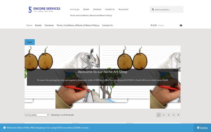 Snímek obrazovky encoreservices.co.za