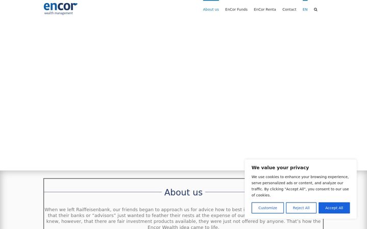 Screenshot of encorwealth.com