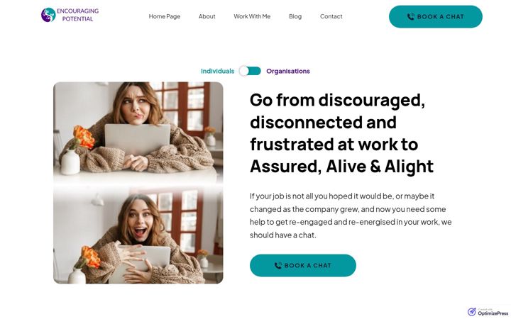 Screenshot of encouragingpotential.com