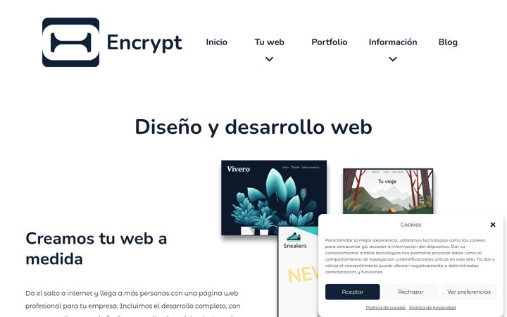 Screenshot of encryptmyweb.com