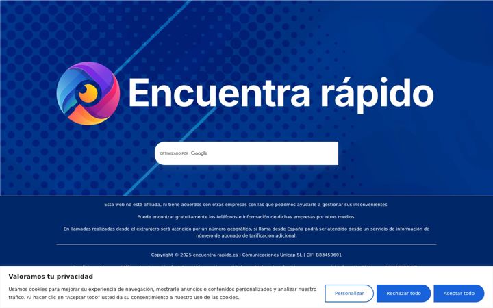 Screenshot του encuentra-rapido.es