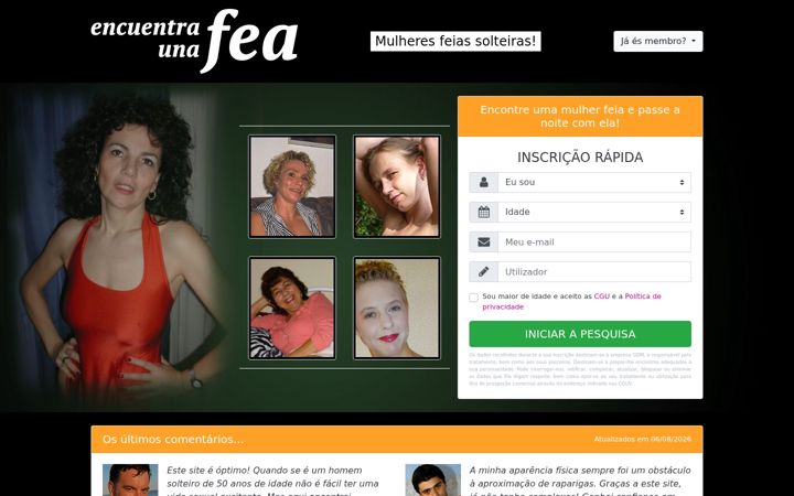 Screenshot of encuentra-una-fea.com