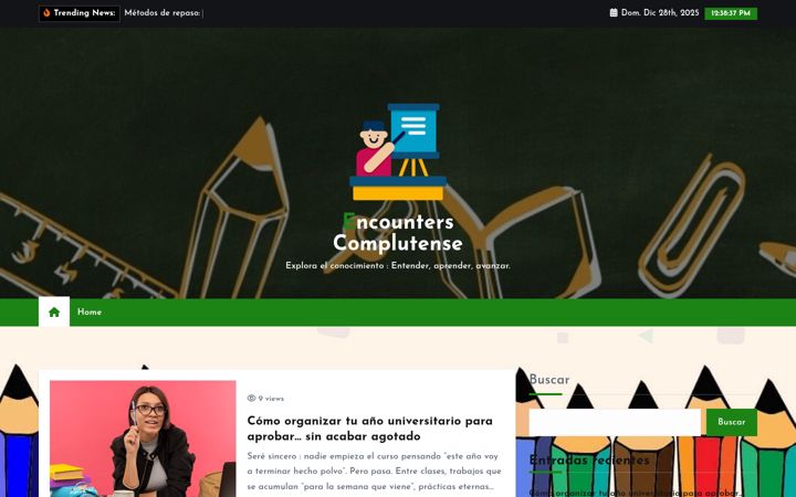 Screenshot του encuentroscomplutense.es