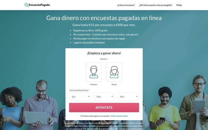 Screenshot του encuestapagada.es