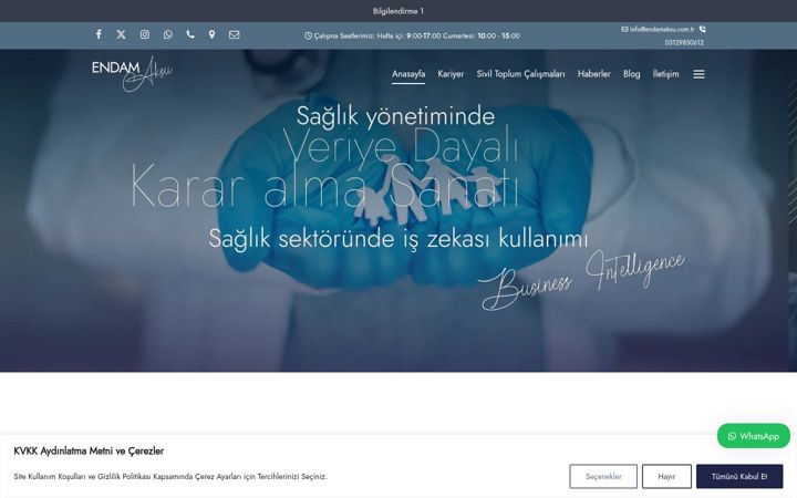Screenshot stránky endamaksu.com.tr