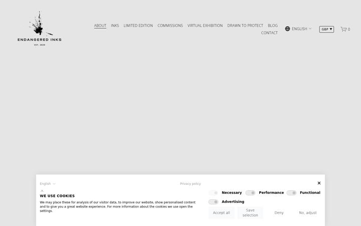 Screenshot of endangeredinks.com