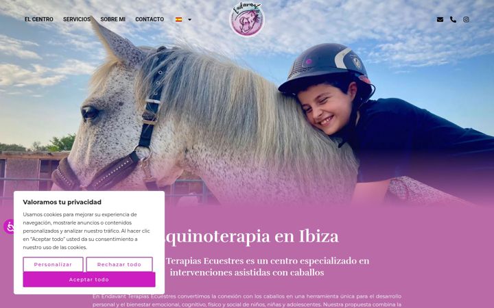 Screenshot of endavantterapiasecuestres.com