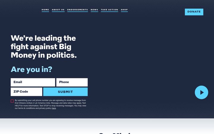 Screenshot of endcitizensunited.org