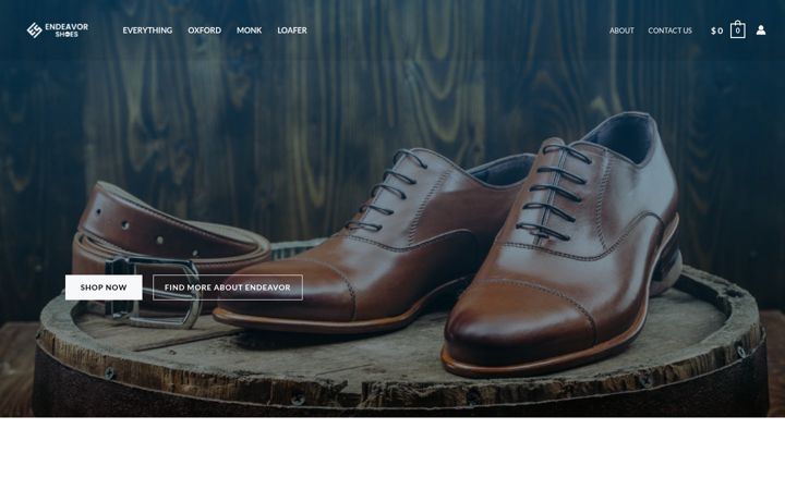 Screenshot of endeavorshoes.com