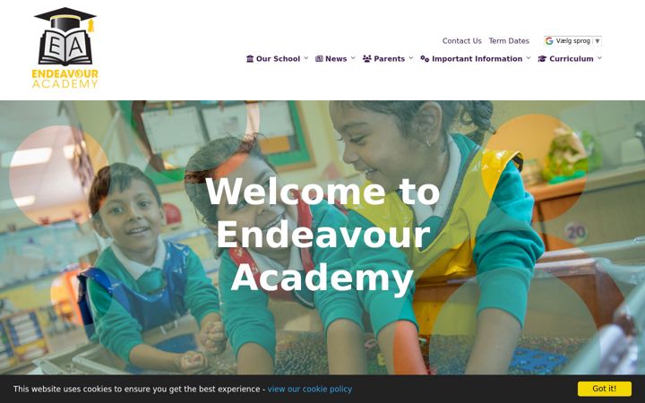 Screenshot ta' endeavouracademy.org.uk