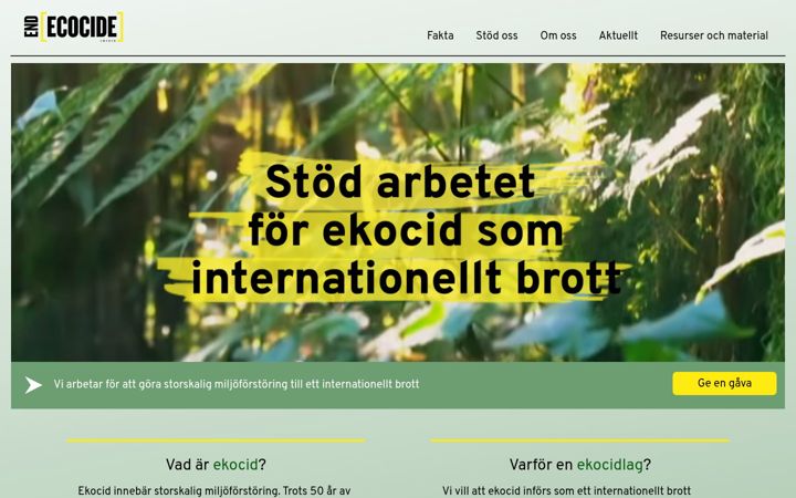 Zrzut ekranu endecocide.se