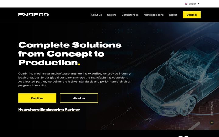 Screenshot of endego.com