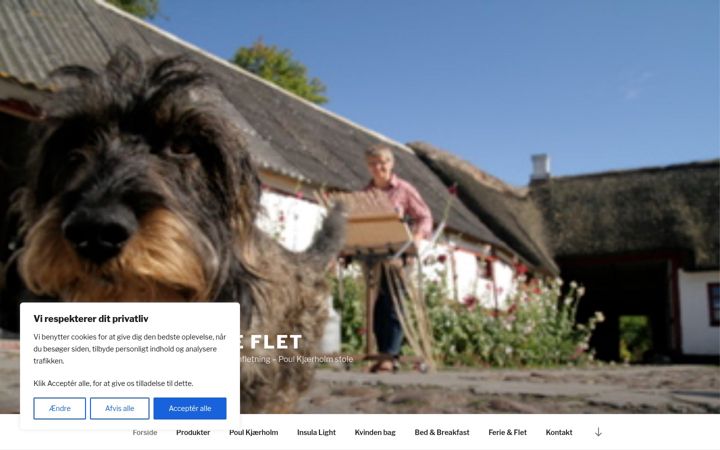 Screenshot stránky endelaveflet.dk