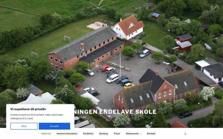 Screenshot stránky endelaveskole.dk